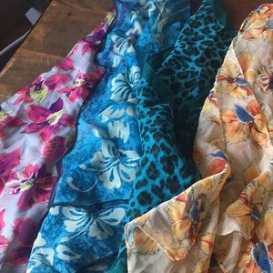 Multiple beautiful scarves